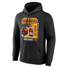 Washington Commanders Bud Light Pullover Hoodie - Black Hoodies