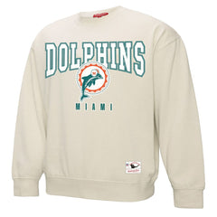 Miami Dolphins Women's Fandom Fleece Pullover Sweatshirt - Cream Pullover