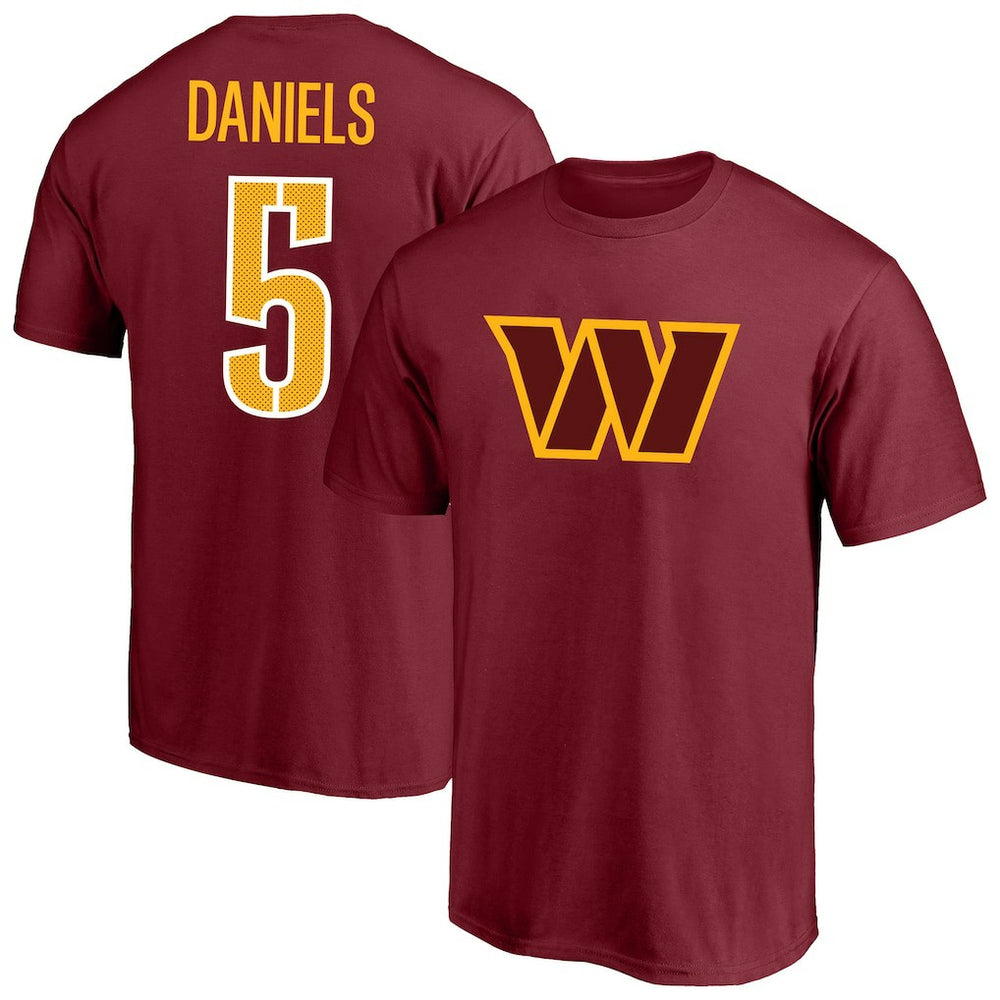 Jayden Daniels Washington Commanders Big & Tall Player Name & Number T-Shirt - Burgundy T-shirts