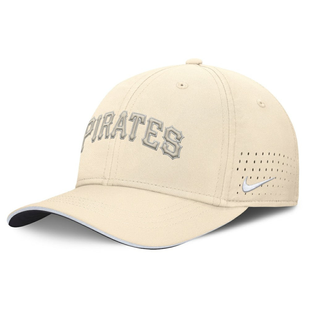 Pittsburgh Pirates Nike Rise Performance Flex Hat - Cream Hats