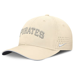 Pittsburgh Pirates Nike Rise Performance Flex Hat - Cream Hats