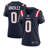 Christian Gonzalez New England Patriots Women's Team Game Jersey - Navy Jerseys