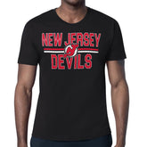 New Jersey Devils Starter Mesh Look Team Name T-Shirt - Black | US 202296544