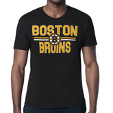 Boston Bruins Starter Mesh Look Team Name T-Shirt - Black | US 202296554