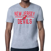 New Jersey Devils Starter Mesh Look Team Name T-Shirt - Heather Gray | US 202296555