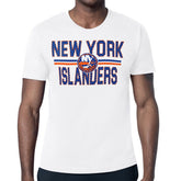 New York Islanders Starter Mesh Look Team Name T-Shirt - White | US 202296558