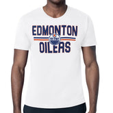 Edmonton Oilers Starter Mesh Look Team Name T-Shirt - White | US 202296582