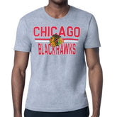 Chicago Blackhawks Starter Mesh Look Team Name T-Shirt - Heather Gray | US 202296583