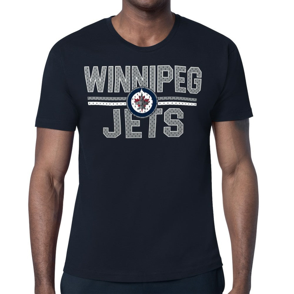 Winnipeg Jets Starter Mesh Look Team Name T-Shirt - Navy | US 202296584