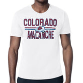 Colorado Avalanche Starter Mesh Look Team Name T-Shirt - White | US 202296585