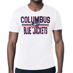 Columbus Blue Jackets Starter Mesh Look Team Name T-Shirt - White | US 202296587