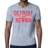 Detroit Red Wings Starter Mesh Look Team Name T-Shirt - Heather Gray | US 202296597