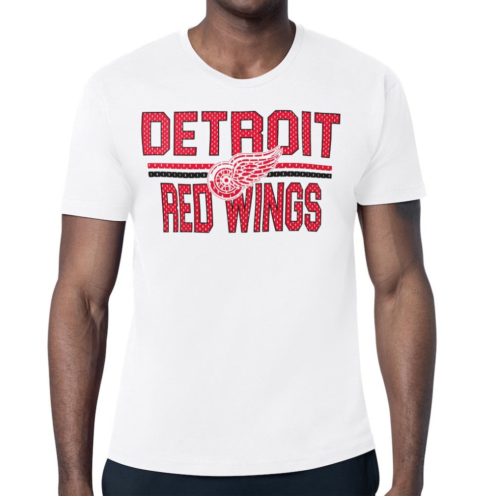 Detroit Red Wings Starter Mesh Look Team Name T-Shirt - White | US 202296598