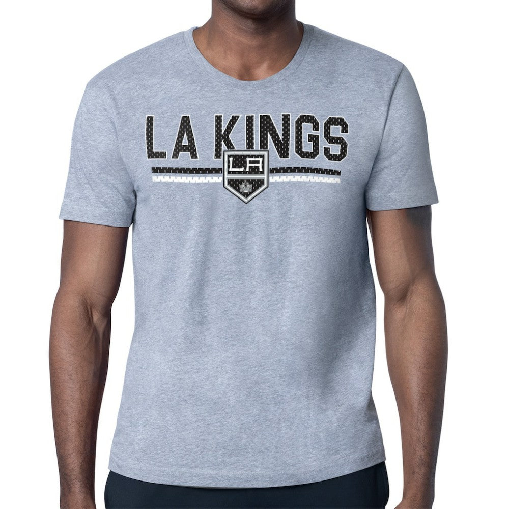 Los Angeles Kings Starter Mesh Look Team Name T-Shirt - Heather Gray | US 202296610