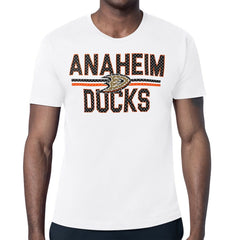 Anaheim Ducks Starter Mesh Look Team Name T-Shirt - White | US 202296621