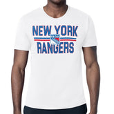 New York Rangers Starter Mesh Look Team Name T-Shirt - White | US 202296630