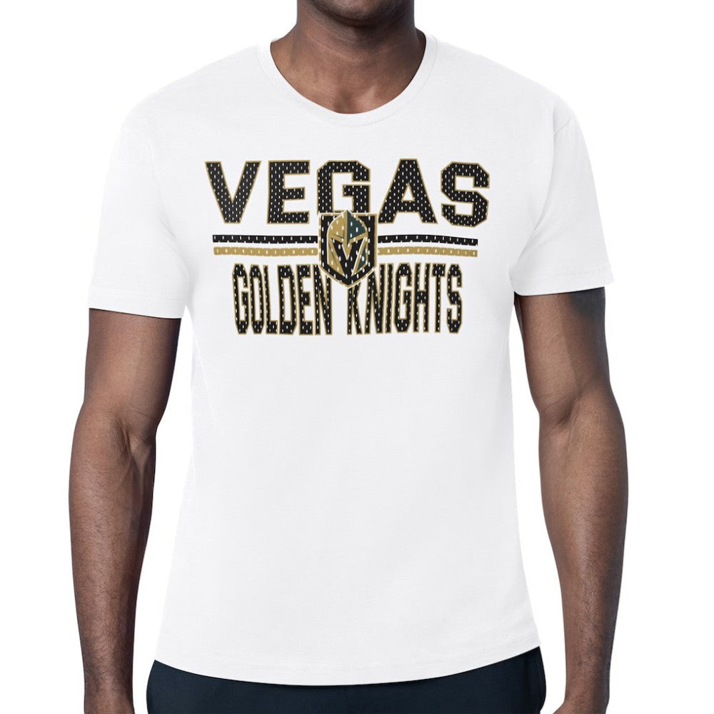 Vegas Golden Knights Starter Mesh Look Team Name T-Shirt - White | US 202296631