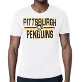 Pittsburgh Penguins Starter Mesh Look Team Name T-Shirt - White | US 202296635