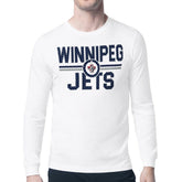 Winnipeg Jets Starter Mesh Look Team Name Long Sleeve T-Shirt - White | US 202296644