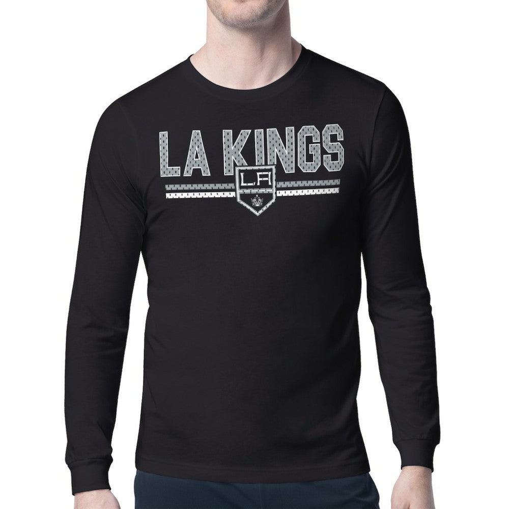 Los Angeles Kings Starter Mesh Look Team Name Long Sleeve T-Shirt - Black | US 202296663