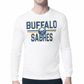 Buffalo Sabres Starter Mesh Look Team Name Long Sleeve T-Shirt - White | US 202296664