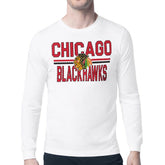 Chicago Blackhawks Starter Mesh Look Team Name Long Sleeve T-Shirt - White | US 202296667