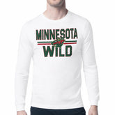 Minnesota Wild Starter Mesh Look Team Name Long Sleeve T-Shirt - White | US 202296675