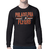 Philadelphia Flyers Starter Mesh Look Team Name Long Sleeve T-Shirt - Black | US 202296695