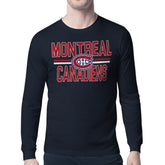 Montreal Canadiens Starter Mesh Look Team Name Long Sleeve T-Shirt - Navy | US 202296710