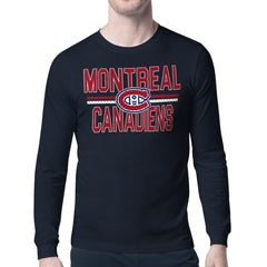 Montreal Canadiens Starter Mesh Look Team Name Long Sleeve T-Shirt - Navy | US 202296710