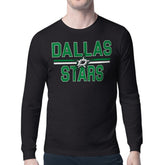 Dallas Stars Starter Mesh Look Team Name Long Sleeve T-Shirt - Black | US 202296716