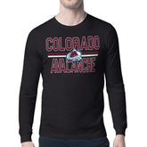 Colorado Avalanche Starter Mesh Look Team Name Long Sleeve T-Shirt - Black | US 202296717