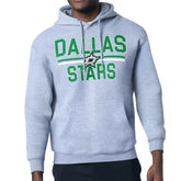 Dallas Stars Starter Mesh Look Team Name Logo Tri-Blend Pullover Hoodie - Heather Gray | US 202296763