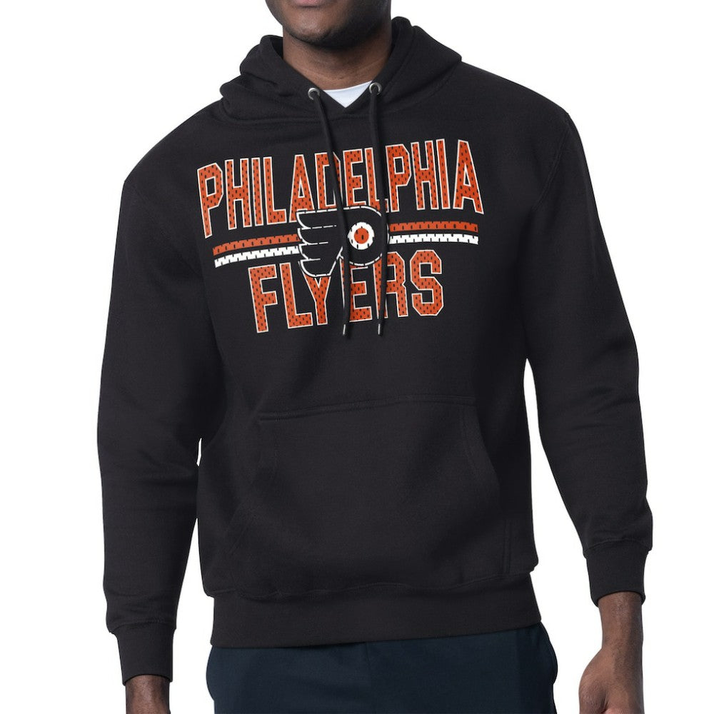 Philadelphia Flyers Starter Mesh Look Team Name Logo Tri-Blend Pullover Hoodie - Black | US 202296794