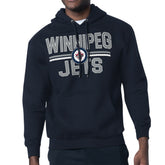 Winnipeg Jets Starter Mesh Look Team Name Logo Tri-Blend Pullover Hoodie - Navy | US 202296795