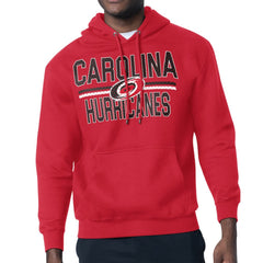 Carolina Hurricanes Starter Mesh Look Team Name Logo Tri-Blend Pullover Hoodie - Red | US 202296801