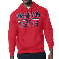 Washington Capitals Starter Mesh Look Team Name Logo Tri-Blend Pullover Hoodie - Red | US 202296828