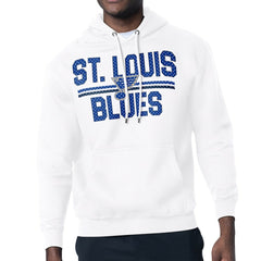 St. Louis Blues Starter Mesh Look Team Name Logo Tri-Blend Pullover Hoodie - White | US 202296834