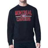 Montreal Canadiens Starter Mesh Look Team Name Logo Pullover Sweatshirt - Navy | US 202296904