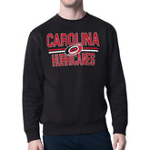 Carolina Hurricanes Starter Mesh Look Team Name Logo Pullover Sweatshirt - Black | US 202296936