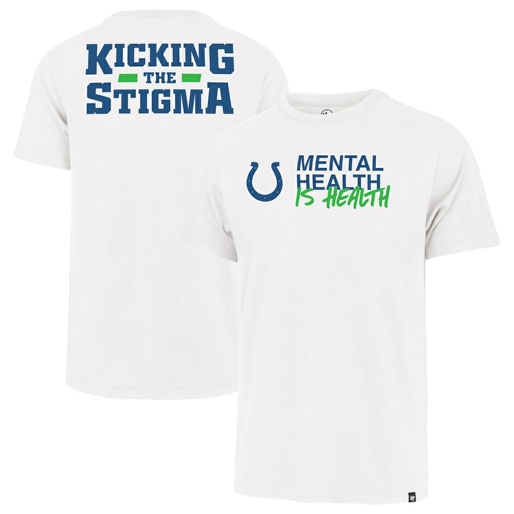 Indianapolis Colts '47 Unisex Mental Health is Health Kicking the Stigma Franklin T-Shirt - White T-shirts