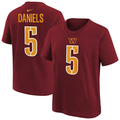 Jayden Daniels Washington Commanders Preschool Player Name & Number T-Shirt - Burgundy T-shirts