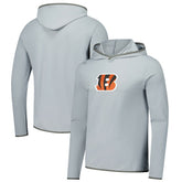 Cincinnati Bengals Greyson Clothiers Colorado Long Sleeve Hoodie T-Shirt - Gray Hoodies