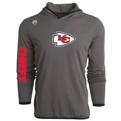 Kansas City Chiefs Greyson Clothiers Colorado Long Sleeve Hoodie T-Shirt - Gray Hoodies
