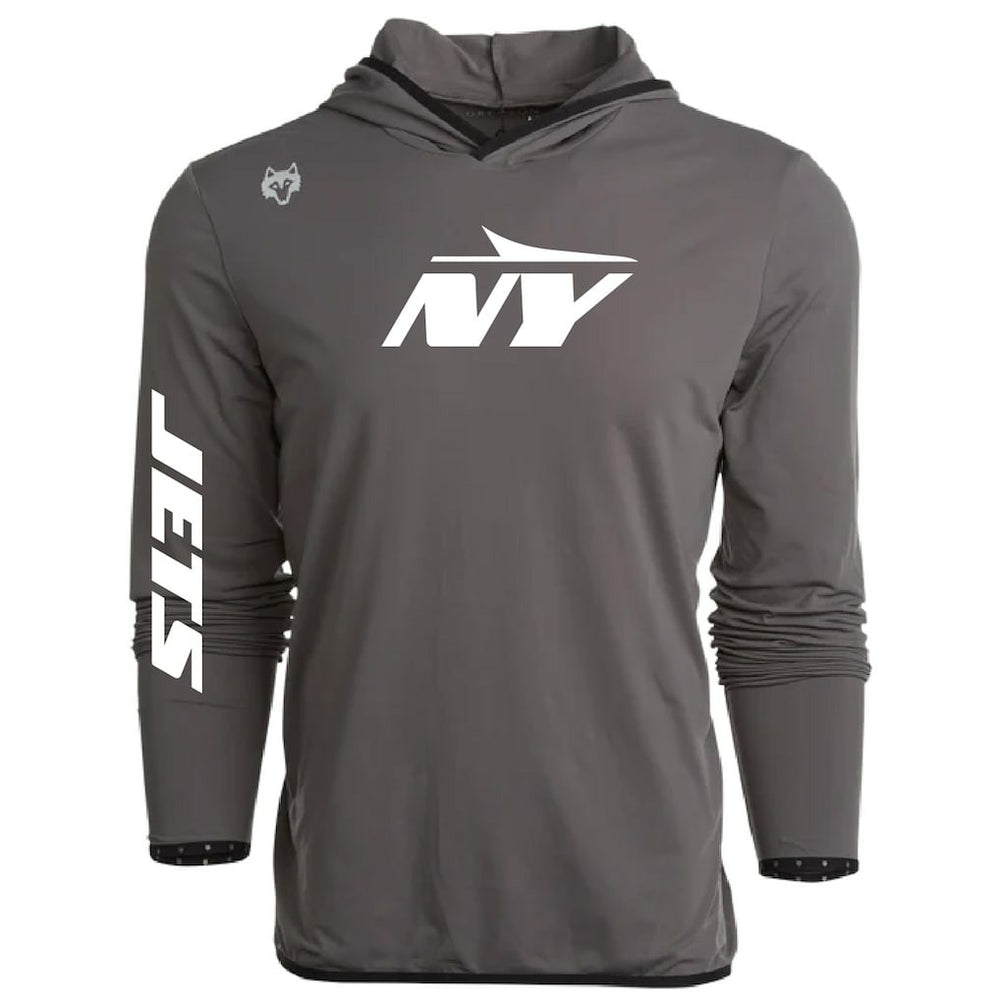 New York Jets Greyson Clothiers Colorado Long Sleeve Hoodie T-Shirt - Gray Hoodies