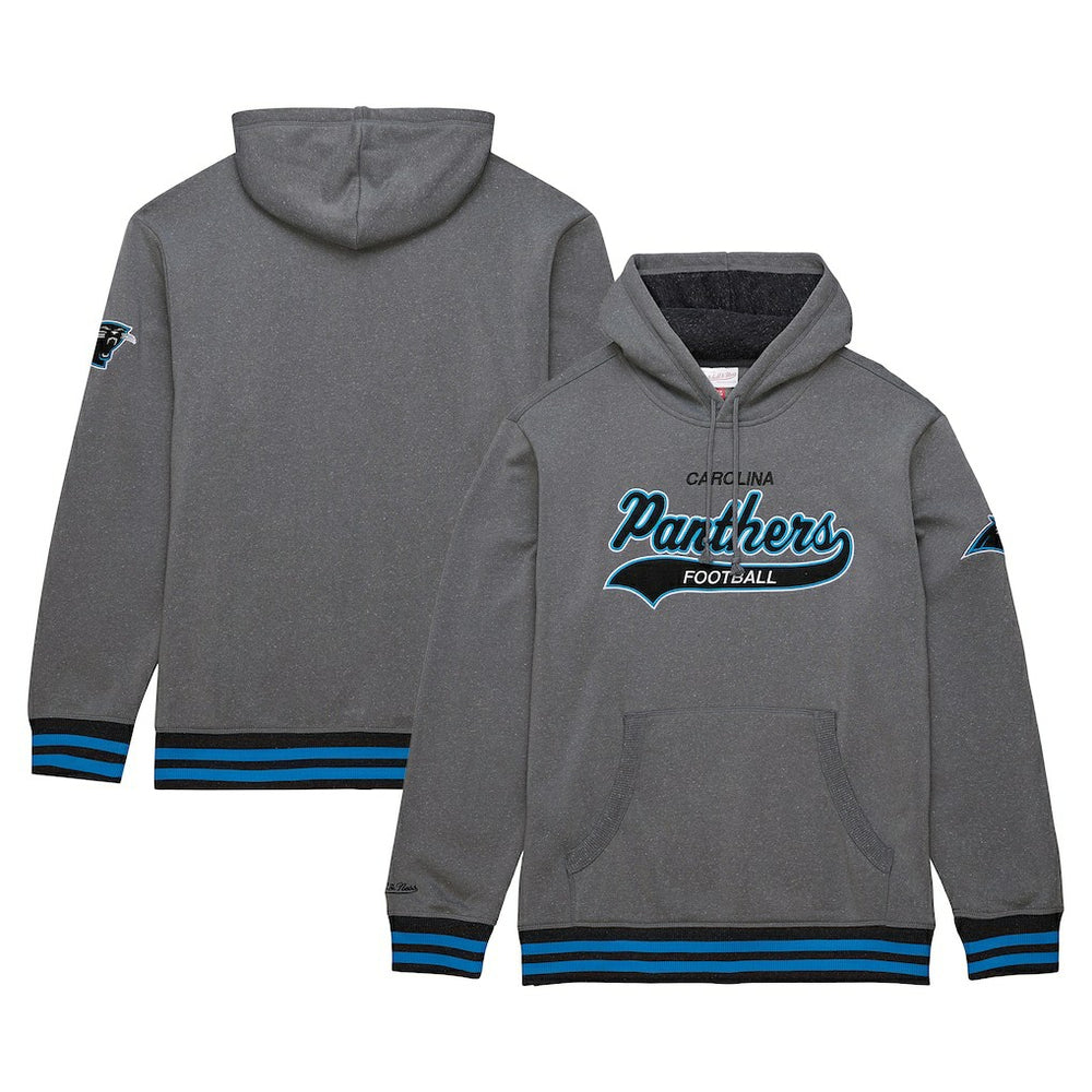 Carolina Panthers Vintage Logo Snow Washed Fleece Pullover Hoodie - Heather Gray Hoodies