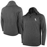 Chicago White Sox Butter Stripe Tri-Blend Long Sleeve Hoodie T-Shirt - Black Hoodies