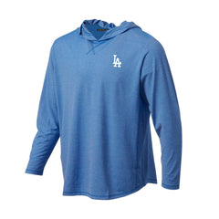 Los Angeles Dodgers Butter Stripe Tri-Blend Long Sleeve Hoodie T-Shirt - Royal Hoodies