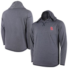 St. Louis Cardinals Butter Stripe Tri-Blend Long Sleeve Hoodie T-Shirt - Navy Hoodies