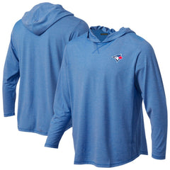 Toronto Blue Jays Butter Stripe Tri-Blend Long Sleeve Hoodie T-Shirt - Royal Hoodies
